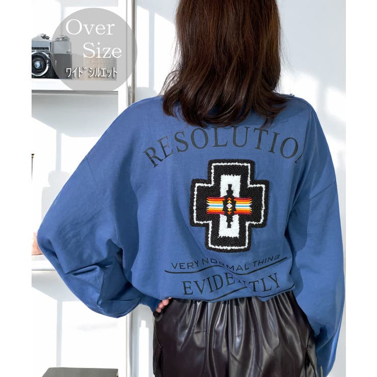 ダスティブルー-CROSS | ロンT 長袖 #グラフィック | GROOVY STORE