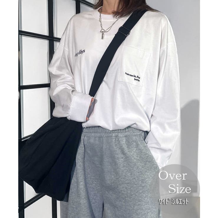 ホワイト-3 | 【オーバーサイズ】 ロンT 【刺繍】ヘビーウェイト | GROOVY STORE