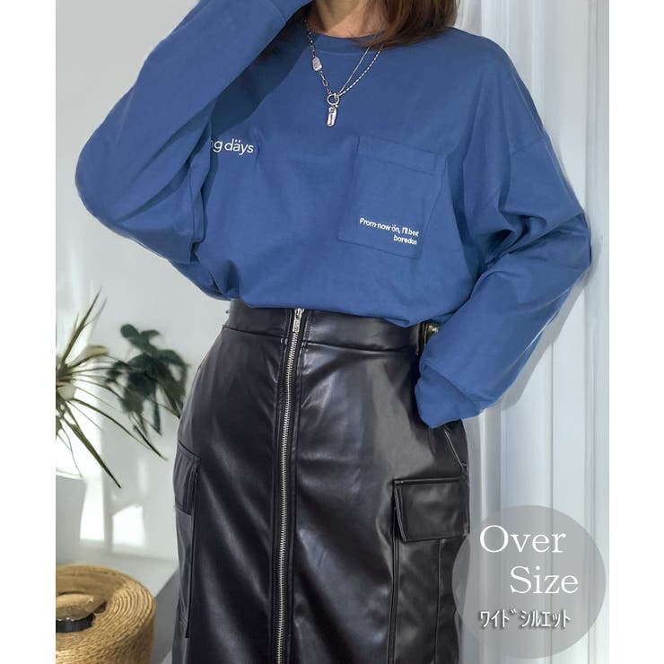 ダスティブル-3 | 【オーバーサイズ】 ロンT 【刺繍】ヘビーウェイト | GROOVY STORE