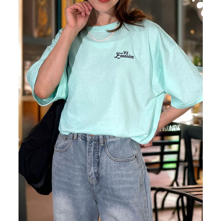 ワイド Tシャツ サガラ刺繍 Tシャツ 半袖 アニマル ロゴ キャラクターT | GROOVY STORE | 詳細画像5 