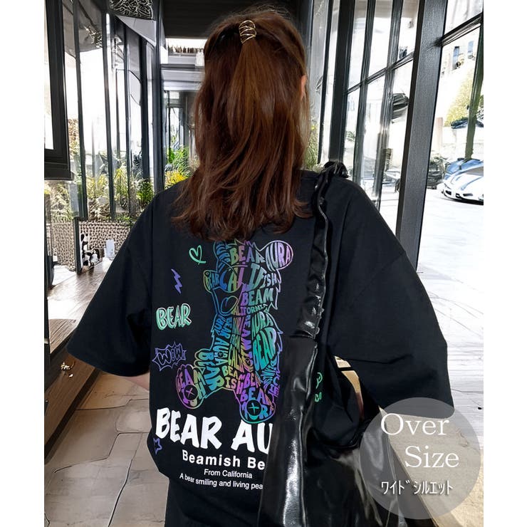 Tシャツ半袖 立体プリント バックプリント[品番：GRVK0003278