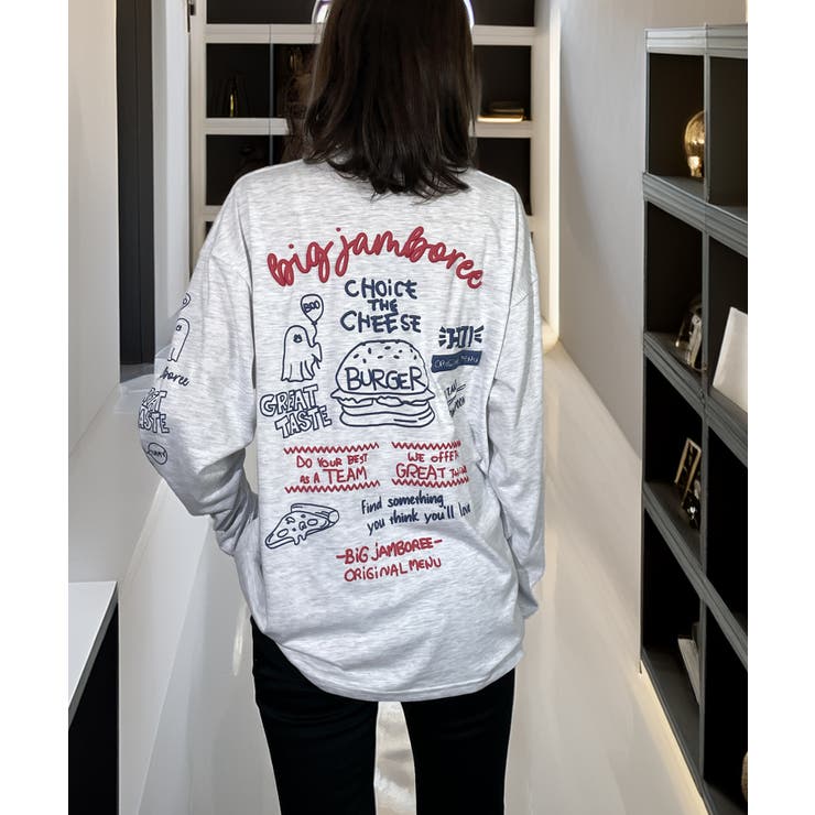 【袖ロゴ】オバケプリント ロンｔ 長袖Tシャツ ワンポイント グラフィックt | GROOVY STORE | 詳細画像10 