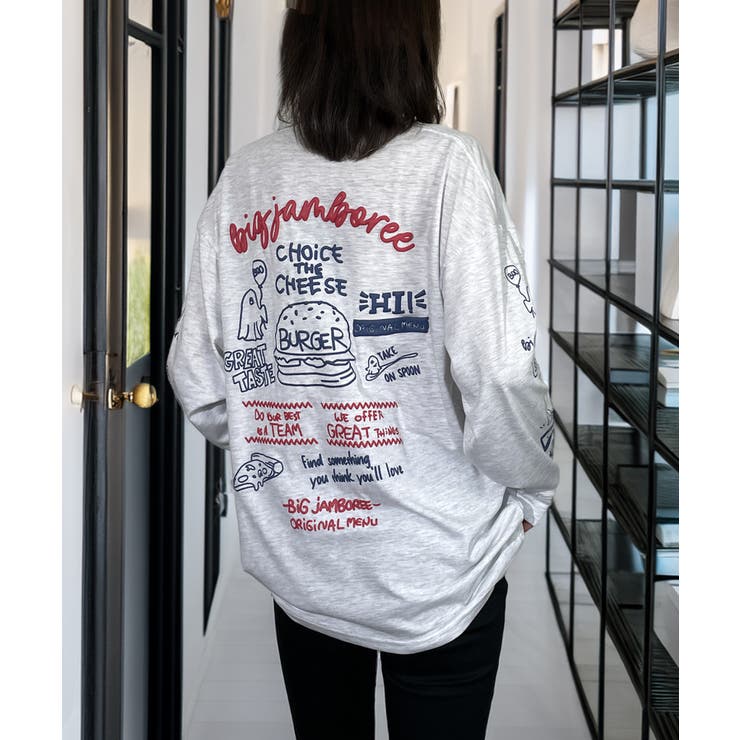 【袖ロゴ】オバケプリント ロンｔ 長袖Tシャツ ワンポイント グラフィックt | GROOVY STORE | 詳細画像2 