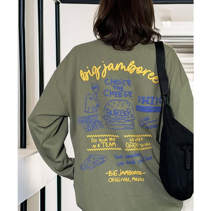 【袖ロゴ】オバケプリント ロンｔ 長袖Tシャツ ワンポイント グラフィックt | GROOVY STORE | 詳細画像8 