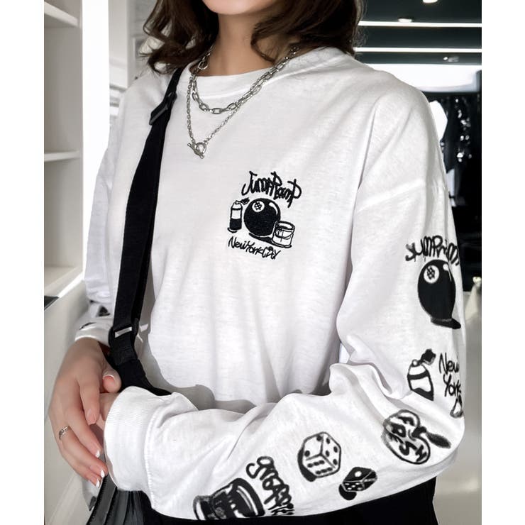 スプレー風プリント ロンｔ 長袖Tシャツ | GROOVY STORE | 詳細画像9 