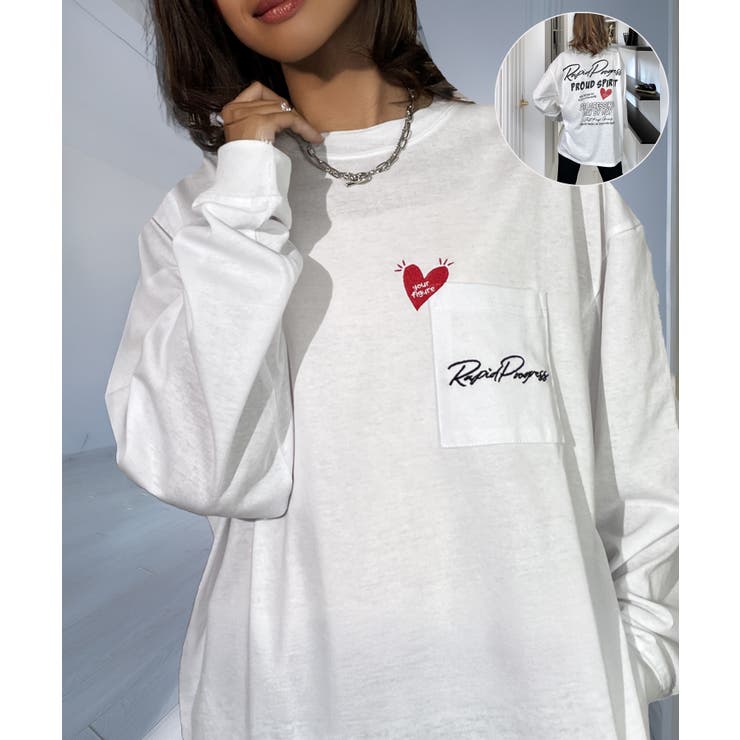 HWY 長袖Tシャツ ロンT 白 M 袖プリント バックプリント 胸ワンポイント VISION STREET WEAR 長袖Tシャツ メンズ バックプリント バック