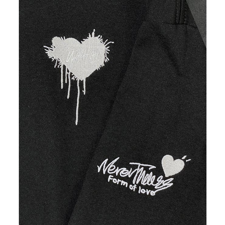 ハート 2か所刺繍 長袖Tシャツ 白 黒 ロンT | GROOVY STORE | 詳細画像15 
