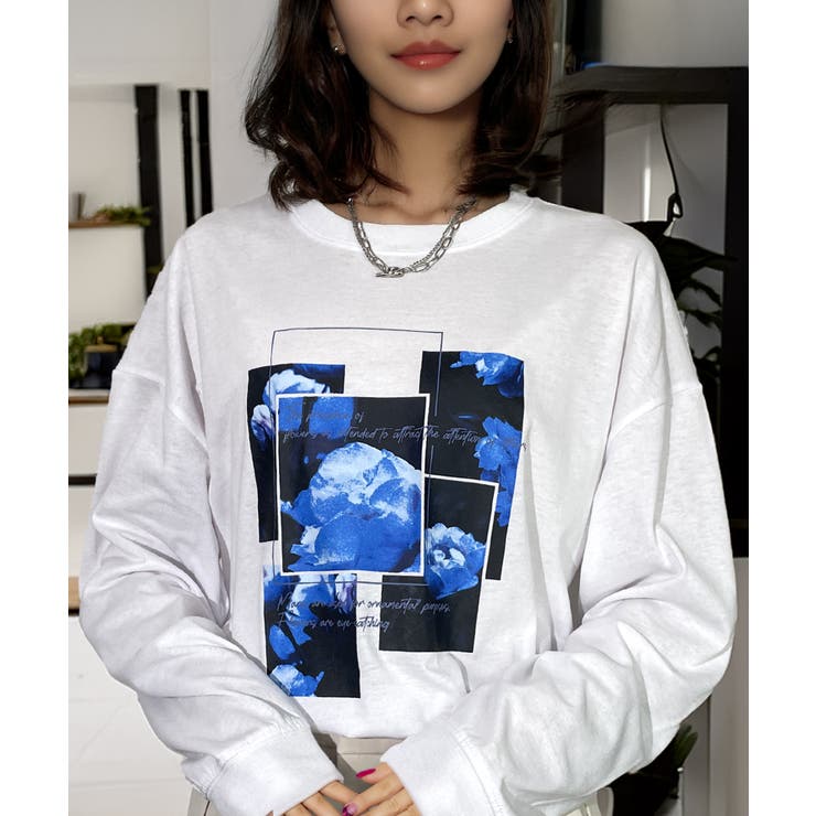 グラフィック プリント ロンｔ モード 長袖Tシャツ | GROOVY STORE | 詳細画像4 