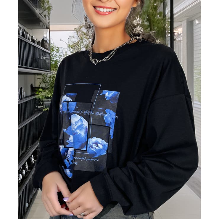 グラフィック プリント ロンｔ モード 長袖Tシャツ | GROOVY STORE | 詳細画像5 