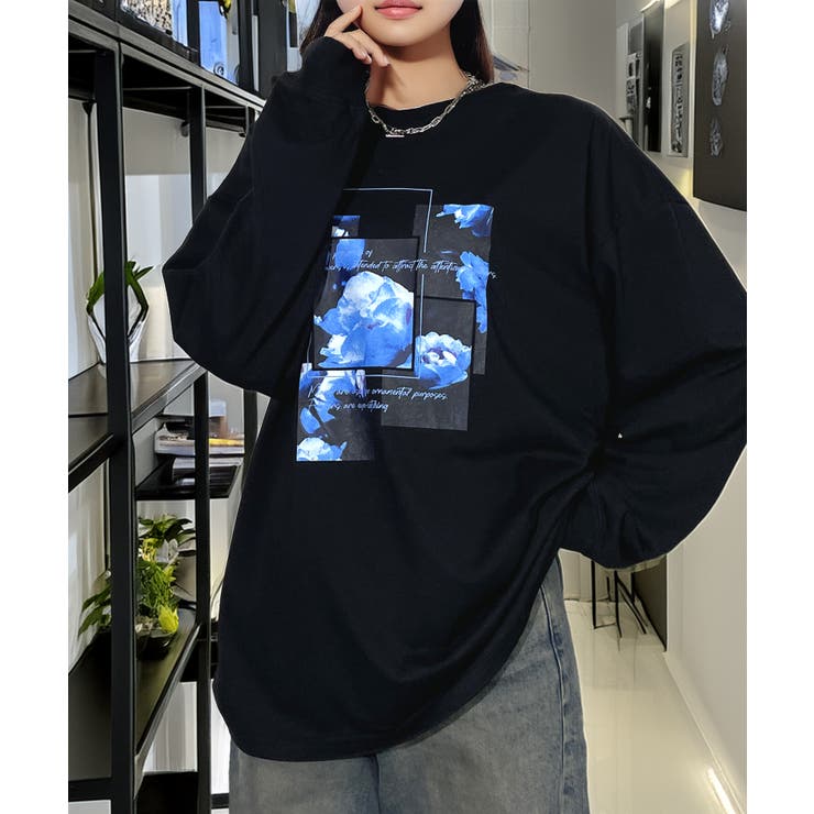 グラフィック プリント ロンｔ モード 長袖Tシャツ | GROOVY STORE | 詳細画像8 