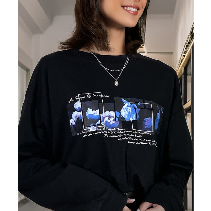 グラフィック プリント ロンｔ モード 長袖Tシャツ | GROOVY STORE | 詳細画像16 