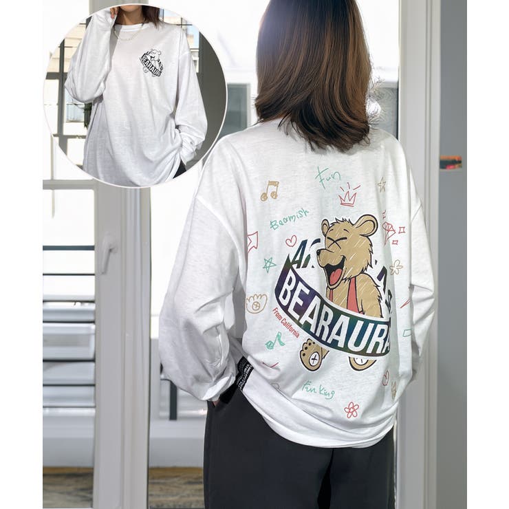 キャラクター ロンT オーラベア スマイリーフェイス ユニセックス[品番