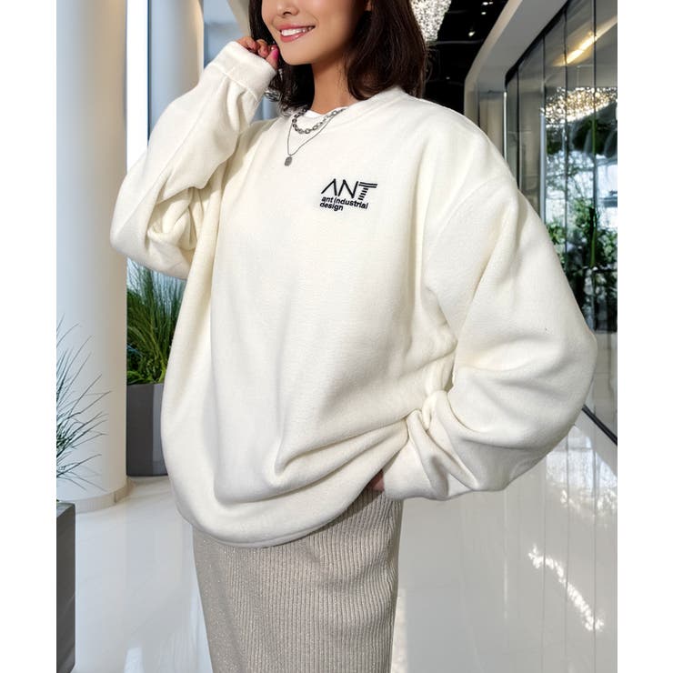 ワイド フリース 刺繍 トレーナー 裏起毛 ロゴ | GROOVY STORE | 詳細画像5 