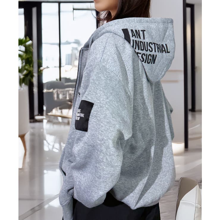 グラフィック ジップアップ パーカー 裏起毛 スウェットパーカー