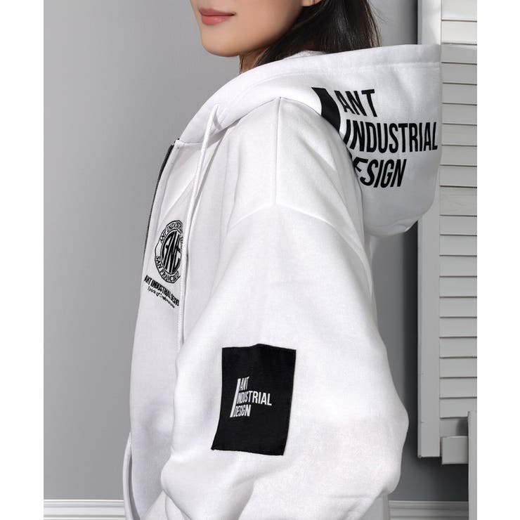 グラフィック ジップアップ パーカー 裏起毛 スウェットパーカー