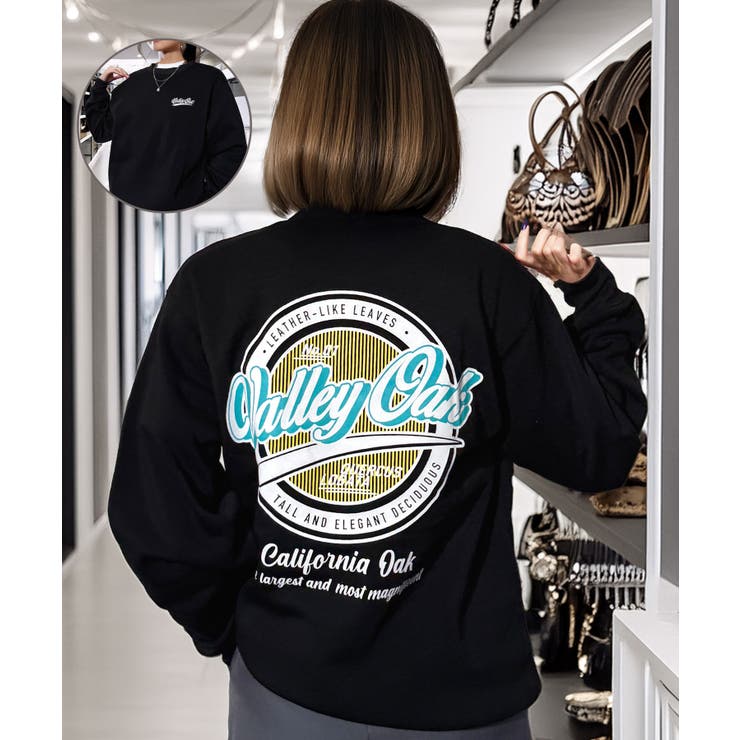 ブラック-サークル | スマイル サークルロゴ トレーナー | GROOVY STORE