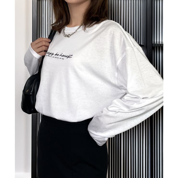 【ワイド】刺繍 長袖Tシャツ ロンｔワイド ワンポイント  | GROOVY STORE | 詳細画像2 