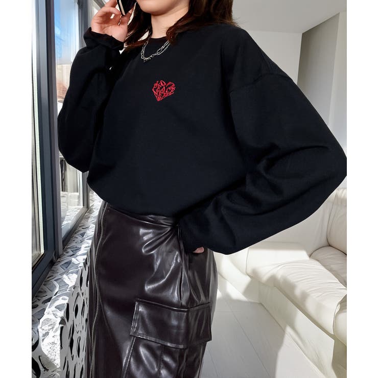 【ワイド】刺繍 長袖Tシャツ ロンｔワイド ワンポイント  | GROOVY STORE | 詳細画像11 