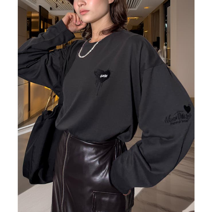 【ワイド】長袖Tシャツ ロンｔワンポイント カジュアル キレイめ | GROOVY STORE | 詳細画像3 