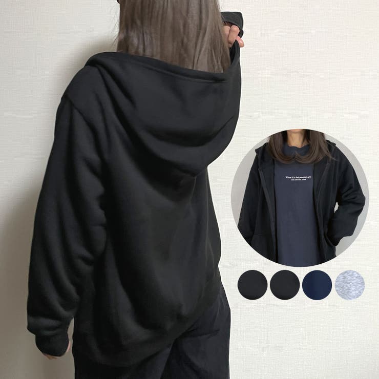 OVY ジップアップパーカー ブラック Lサイズ