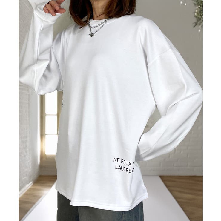 【もちもち】柔らかロンｔ ストレッチ オーバーサイズ Tシャツ #ロゴ  | GROOVY STORE | 詳細画像8 