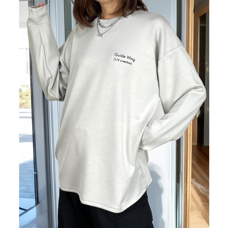 【もちもち】柔らかロンｔ ストレッチ オーバーサイズ Tシャツ #ロゴ  | GROOVY STORE | 詳細画像5 