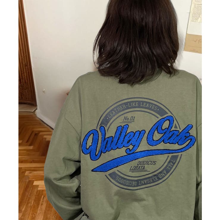 【ワイド】サークル サガラ刺繍 ロンｔ 長袖Tシャツ ワンポイント | GROOVY STORE | 詳細画像2 