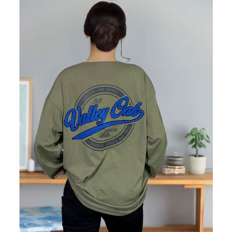 【ワイド】サークル サガラ刺繍 ロンｔ 長袖Tシャツ ワンポイント | GROOVY STORE | 詳細画像4 