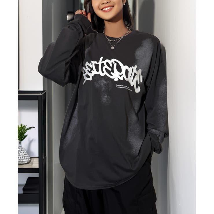 グラフィック プリント ロンｔ モード 長袖Tシャツ | GROOVY STORE | 詳細画像10 