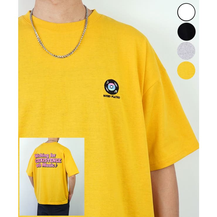 ワンポイント 刺繍 Tシャツ[品番：GRVK0002627]｜GROOVY STORE