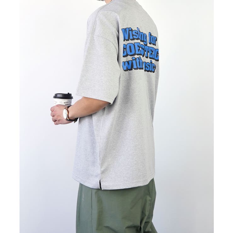 boohoo MAN オーバーサイズ 半袖 パーム バックプリント Tシャツ CHROME クローム 半袖 Tシャツ メンズ バックプリント オーバー