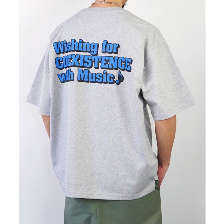 2種類のデザイン】オーバーサイズ バックプリント Tシャツ半袖