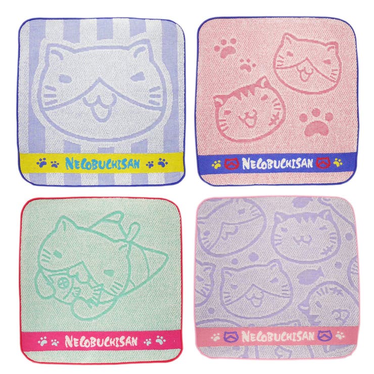猫渕さん ジャガード ミニタオル ２枚組 | GROOVY STORE | 詳細画像1 