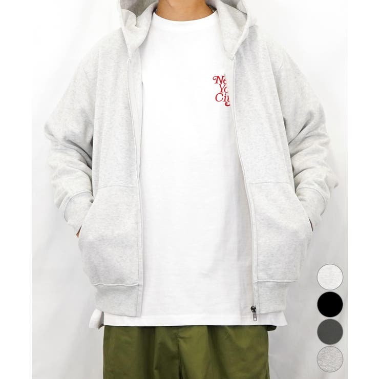 ジップ パーカー 裏起毛[品番：GRVK0002500]｜GROOVY STORE