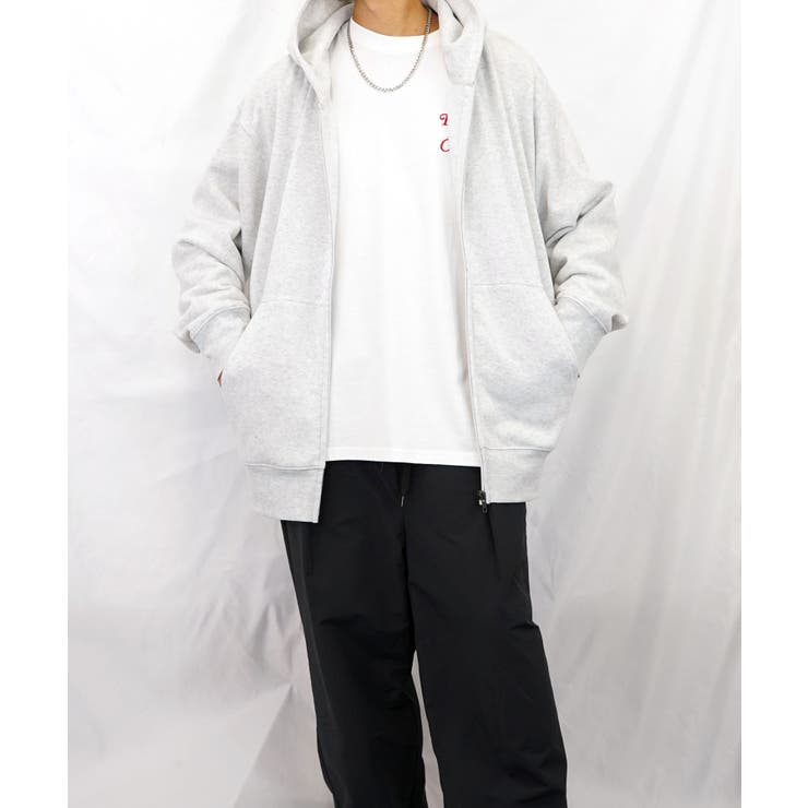 グレー】ジップ パーカー 5サイズ[品番：GRVK0002742]｜GROOVY STORE 