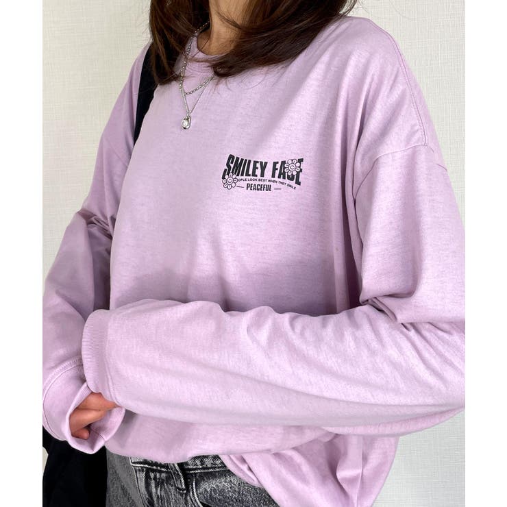 2種のデザインロンTオーバーサイズ スマイル #キャラクター[品番  