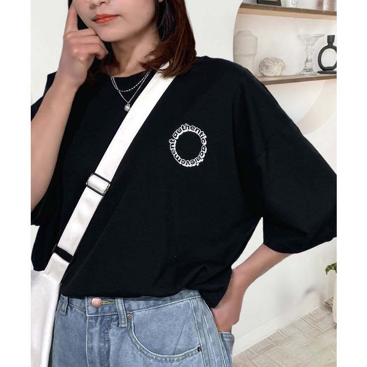 【刺繍】ワンポイント Tシャツ半袖 ロゴ ワイド サークル ハート | GROOVY STORE | 詳細画像5 