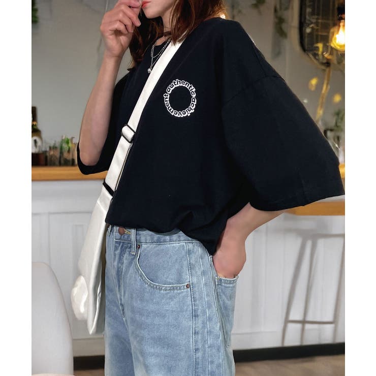 【刺繍】ワンポイント Tシャツ半袖 ロゴ ワイド サークル ハート | GROOVY STORE | 詳細画像6 