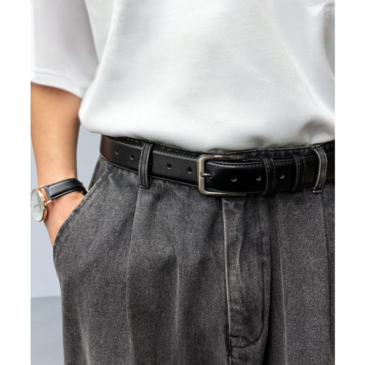 ブラック-1 | スクウェアベルト | GROOVY STORE