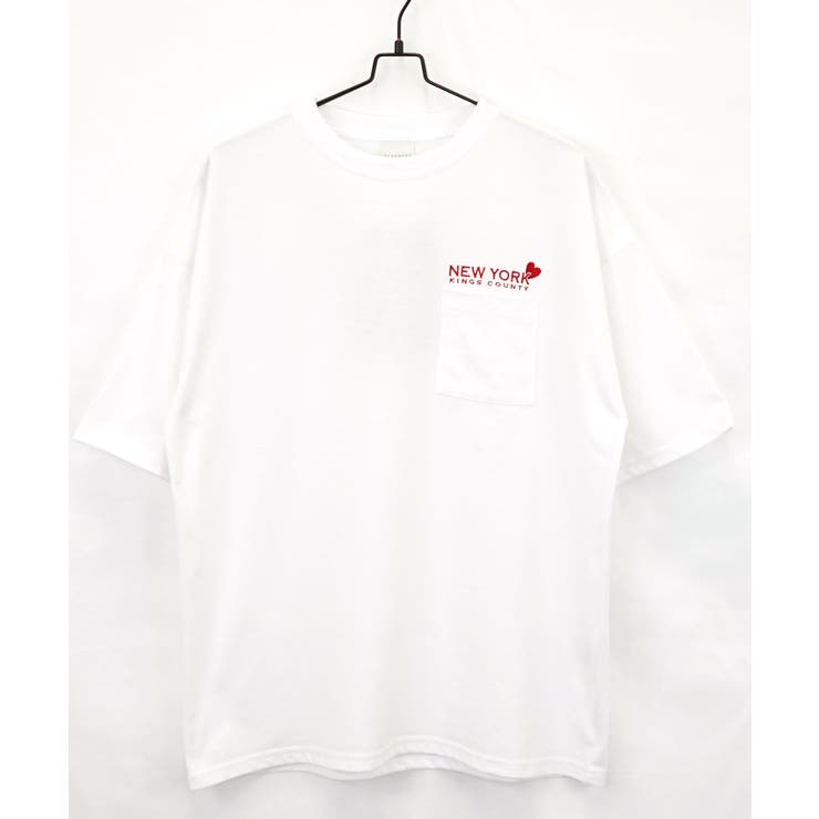 Tシャツ半袖 刺繍 ポケット[品番：GRVK0002992]｜GROOVY STORE