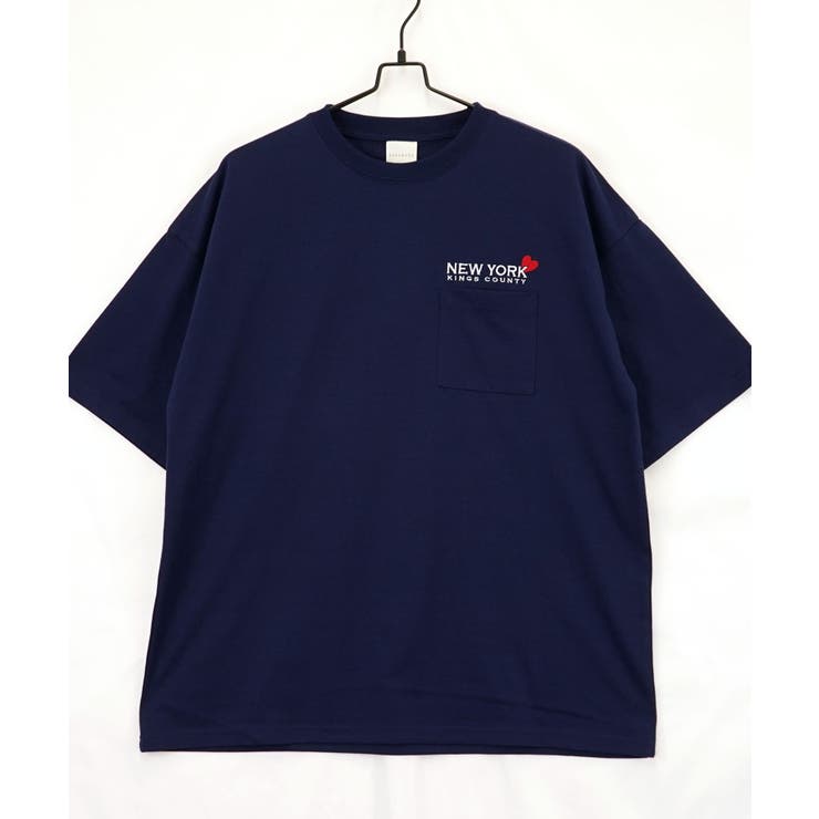 Tシャツ半袖 刺繍 ポケット[品番：GRVK0002992]｜GROOVY STORE