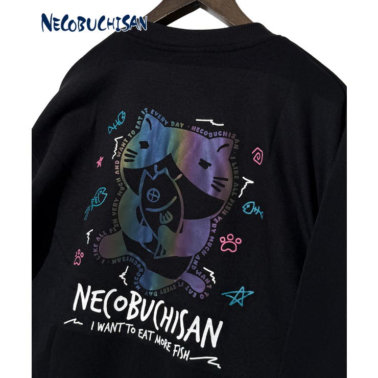 猫渕さん キラキラ ホログラム プリント ワイド 裏起毛 トレーナー | GROOVY STORE | 詳細画像8 