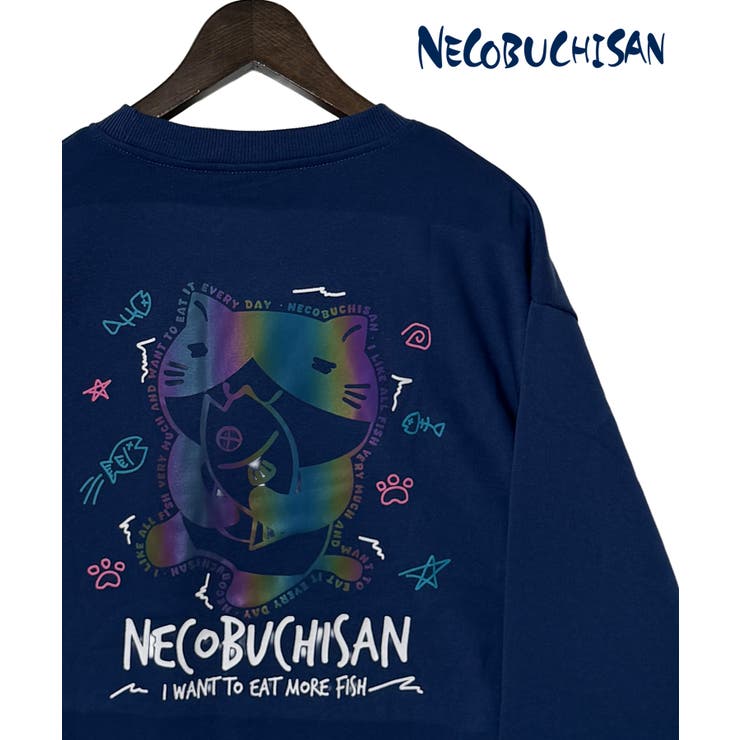 猫渕さん キラキラ ホログラム プリント ワイド 裏起毛 トレーナー | GROOVY STORE | 詳細画像9 