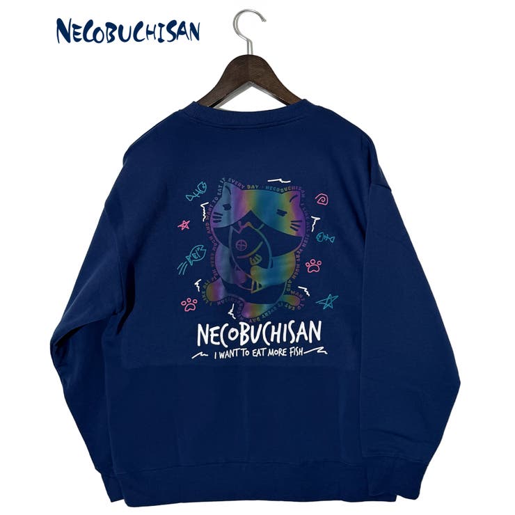 猫渕さん キラキラ ホログラム プリント ワイド 裏起毛 トレーナー | GROOVY STORE | 詳細画像10 