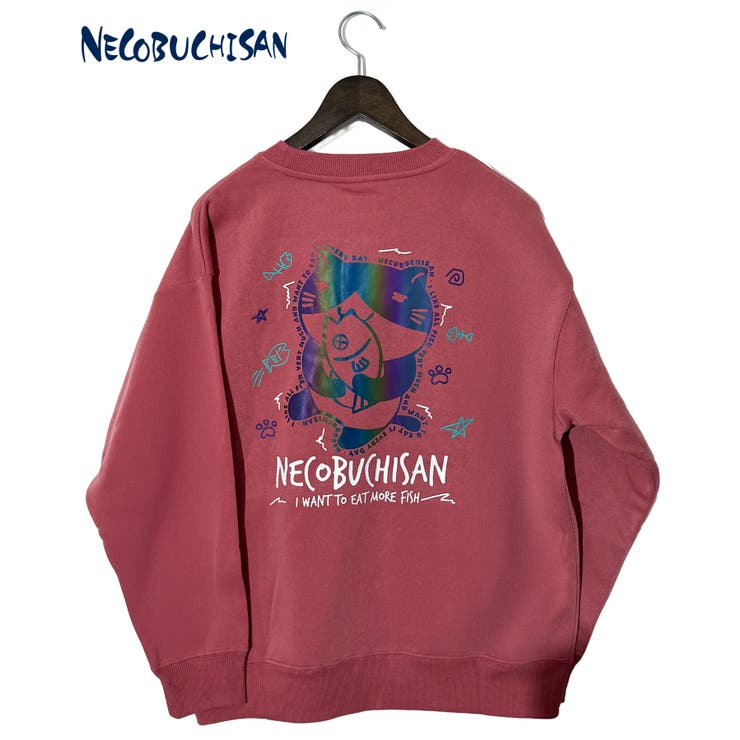 猫渕さん キラキラ ホログラム プリント ワイド 裏起毛 トレーナー | GROOVY STORE | 詳細画像13 