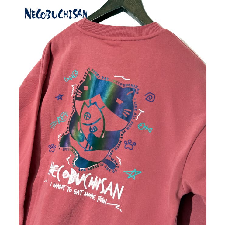 猫渕さん キラキラ ホログラム プリント ワイド 裏起毛 トレーナー | GROOVY STORE | 詳細画像14 