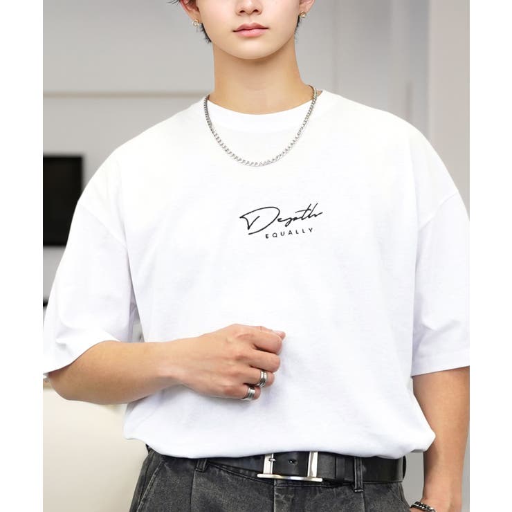 【刺繍】ワンポイント Tシャツ半袖 ロゴ ワイド サークル ハート | GROOVY STORE | 詳細画像1 