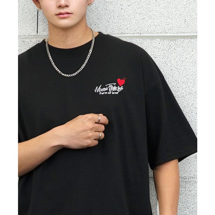 【刺繍】ワンポイント Tシャツ半袖 ロゴ ワイド サークル ハート | GROOVY STORE | 詳細画像15 