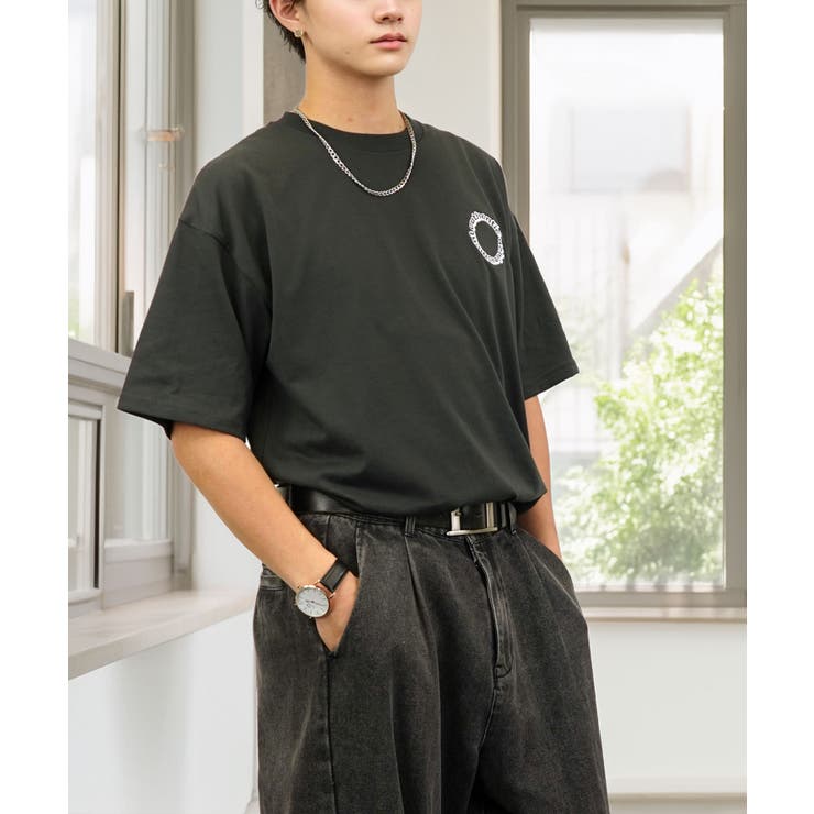 【刺繍】ワンポイント Tシャツ半袖 ロゴ ワイド サークル ハート | GROOVY STORE | 詳細画像10 