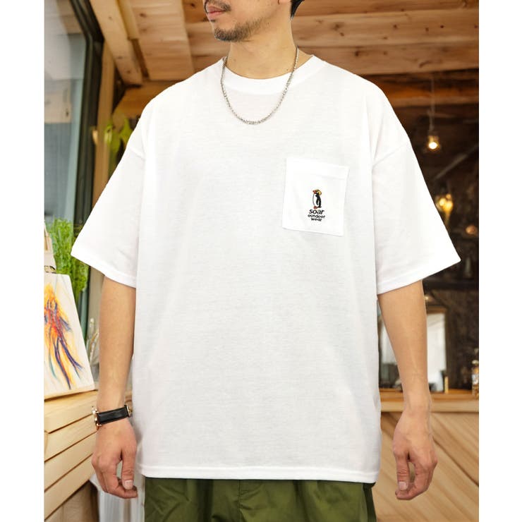 2種類のデザイン刺繍 ポケットTシャツ半袖 ソア[品番：GRVK0003004]｜GROOVY  STORE（グルービーストア）のメンズファッション通販｜SHOPLIST（ショップリスト）